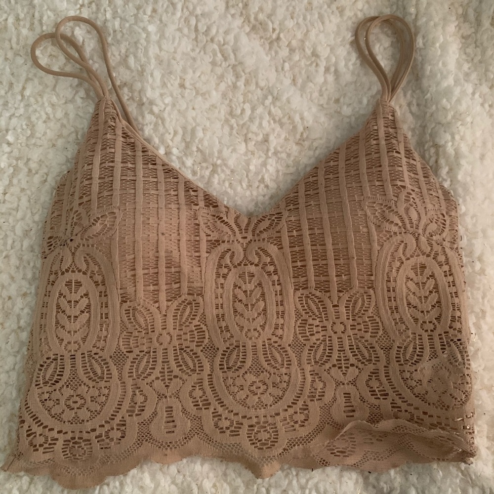 Tan cami in lace